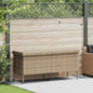 Caixa de arrumação jardim com rodas 160x55x75 cm vime PE bege
