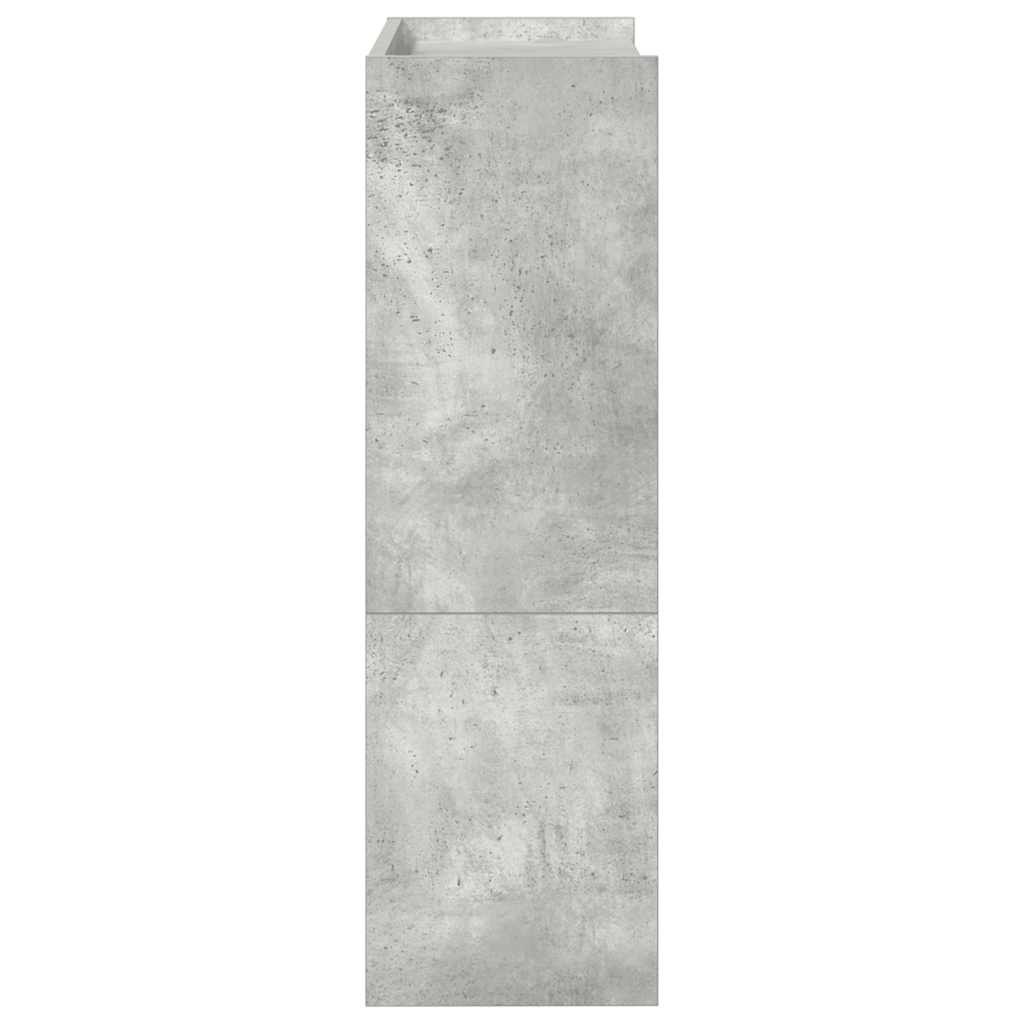 Sapateira 60x25x81 cm madeira processada cinzento cimento