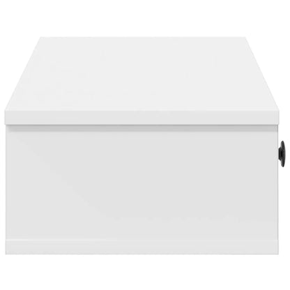 Prateleira parede c/ gavetas 60x28x15 cm deriv. madeira branco