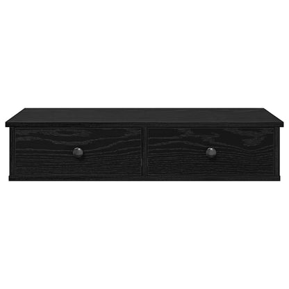Prateleira parede c/ gavetas 80x34x17 cm deriv. madeira preto