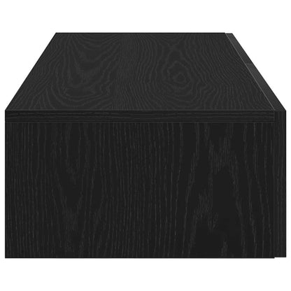 Prateleira parede c/ gavetas 60x26,5x15 cm deriv. madeira preto