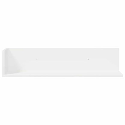 Estantes de parede 2pcs 75x16,5x16,5cm derivados madeira branco
