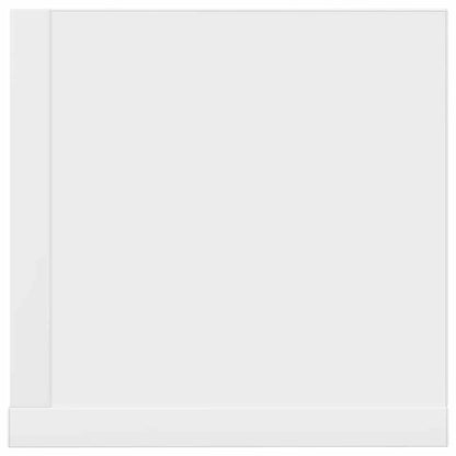 Estantes de parede 2pcs 75x16,5x16,5cm derivados madeira branco
