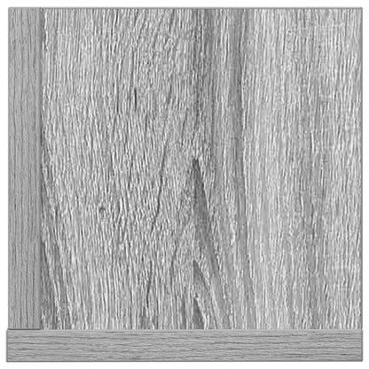 Prateleiras de parede 2pcs derivados de madeira cinzento sonoma
