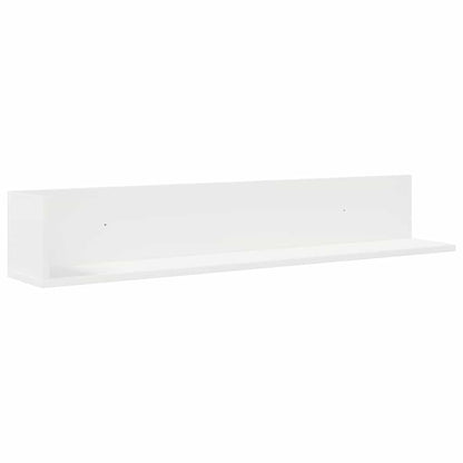 Estantes parede 2pcs 100x16,5x16,5 cm derivados madeira branco