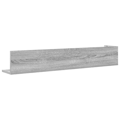 Prateleiras de parede 2pcs derivados de madeira cinzento sonoma