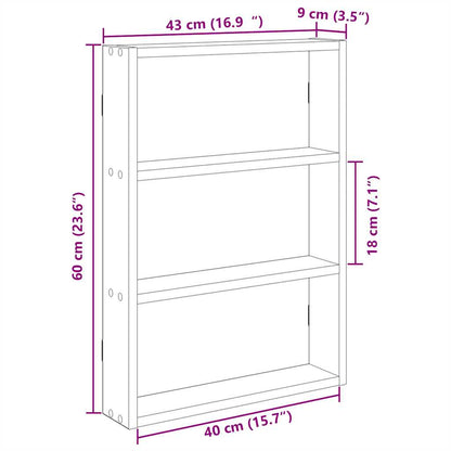 Prateleira de parede 43x9x60 cm derivados de madeira branco