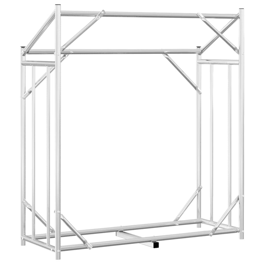 Rack de lenha tampa de chuva 100,5x40,5x110,5cm aço galvanizado
