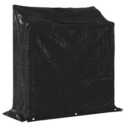 Rack de lenha tampa de chuva 100,5x40,5x110,5cm aço galvanizado