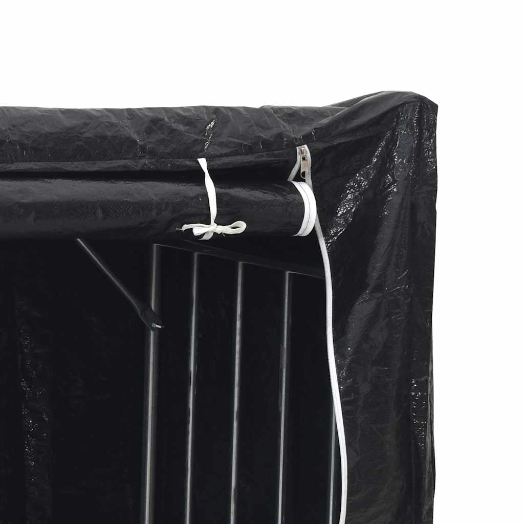 Rack de lenha tampa de chuva 100,5x40,5x110,5cm aço galvanizado