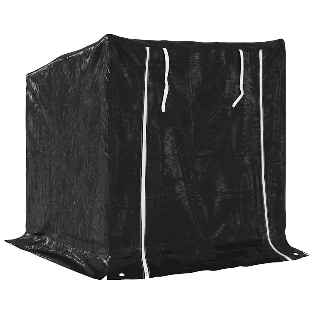 Rack de lenha tampa chuva 100,5x100,5x110,5cm aço galvanizado