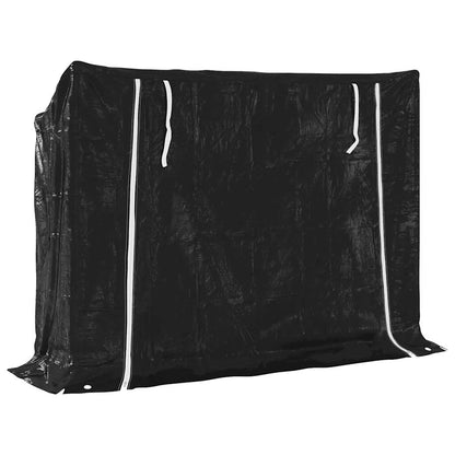 Rack de lenha tampa de chuva 151x40,5x110,5 cm aço galvanizado