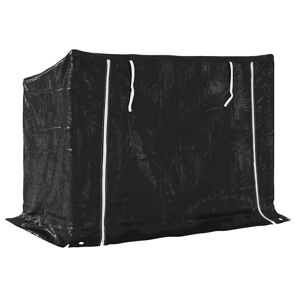 Rack de lenha tampa de chuva 151x80,5x110,5 cm aço galvanizado