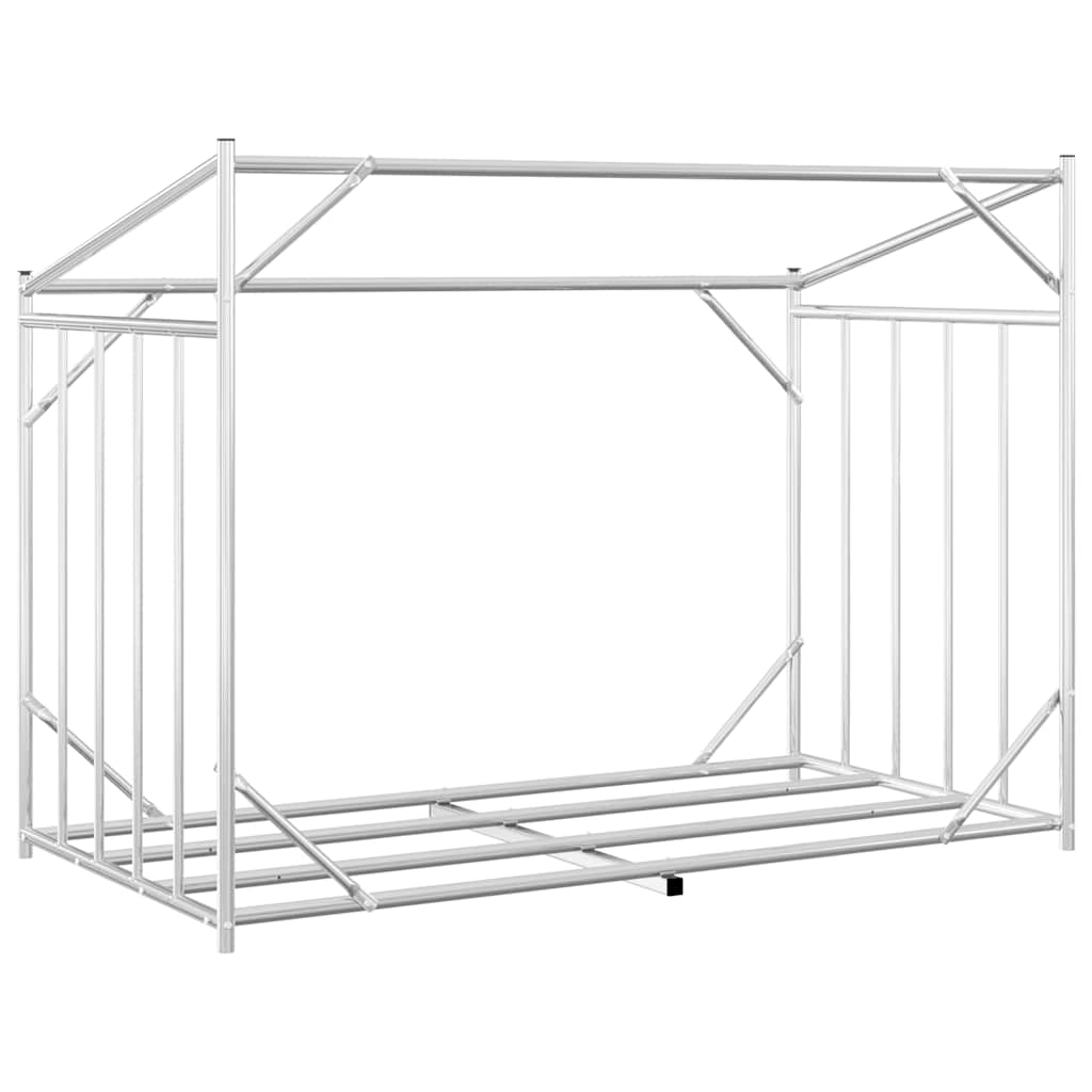 Rack de lenha tampa de chuva 151x80,5x110,5 cm aço galvanizado