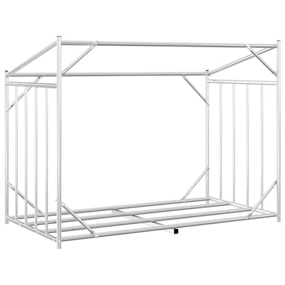 Rack de lenha tampa de chuva 151x80,5x110,5 cm aço galvanizado