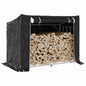 Rack de lenha tampa de chuva 151x80,5x110,5 cm aço galvanizado