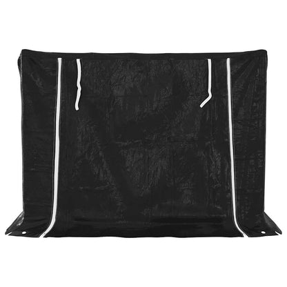 Rack de lenha tampa chuva 150,5x100,5x110,5cm aço galvanizado