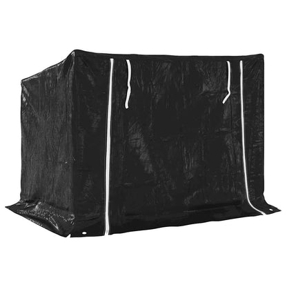 Rack de lenha tampa chuva 150,5x100,5x110,5cm aço galvanizado