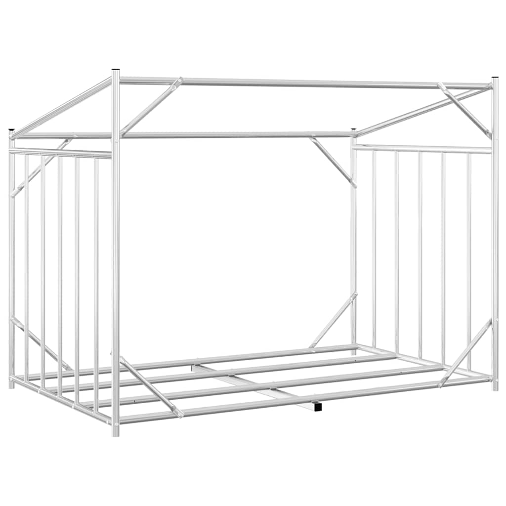 Rack de lenha tampa chuva 150,5x100,5x110,5cm aço galvanizado