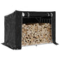 Rack de lenha tampa chuva 150,5x100,5x110,5cm aço galvanizado