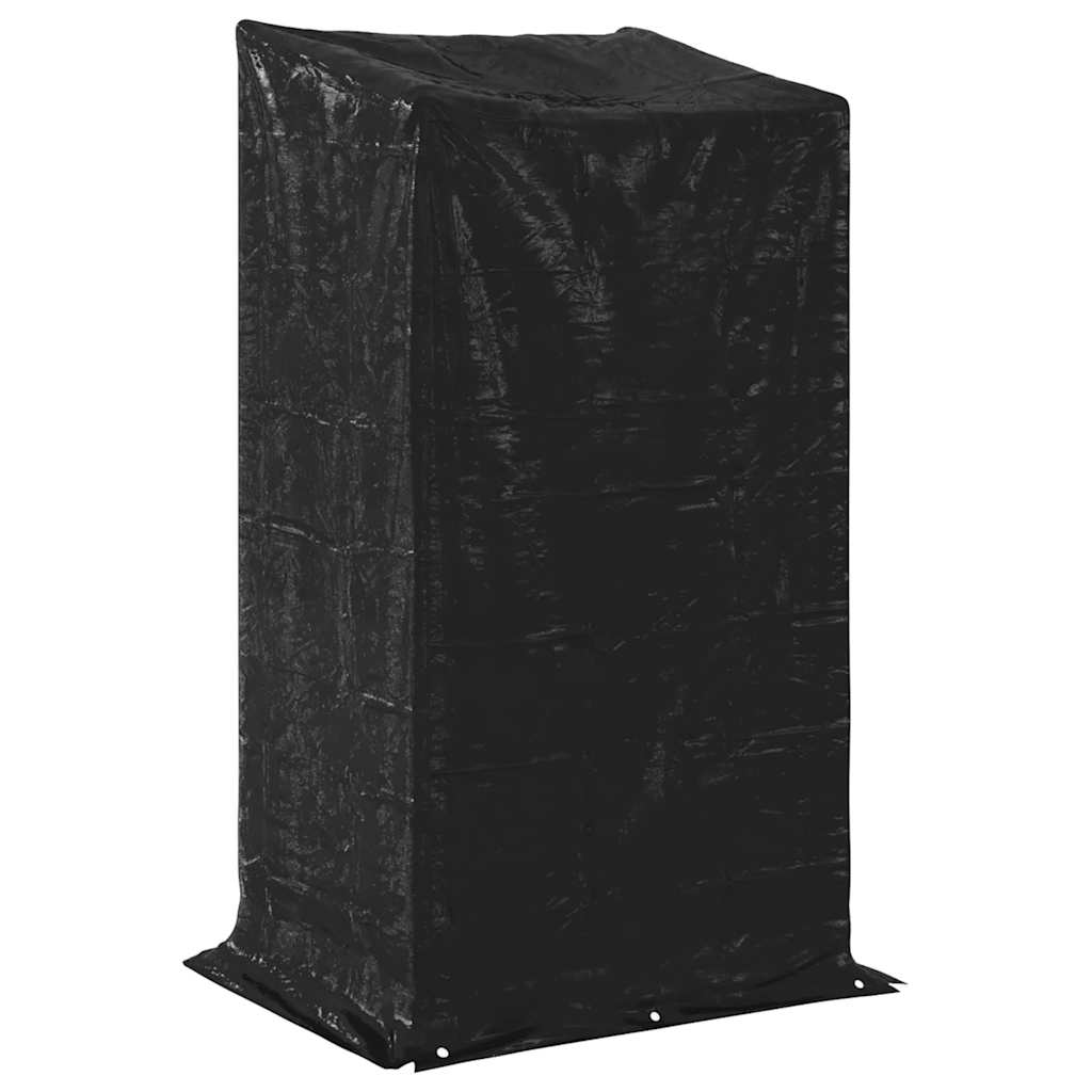 Rack de lenha com tampa de chuva 100x80x200 cm aço galvanizado