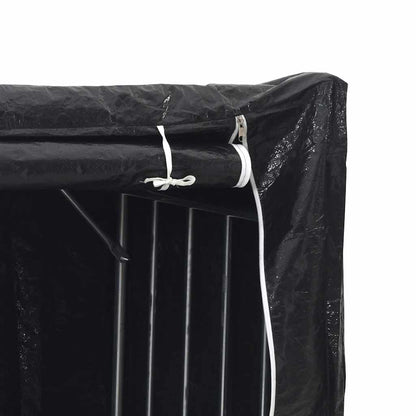 Rack de lenha com tampa de chuva 100x80x200 cm aço galvanizado