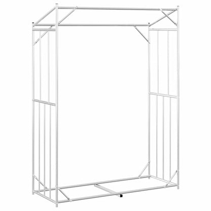 Rack de lenha com tampa de chuva 150x60x200 cm aço galvanizado