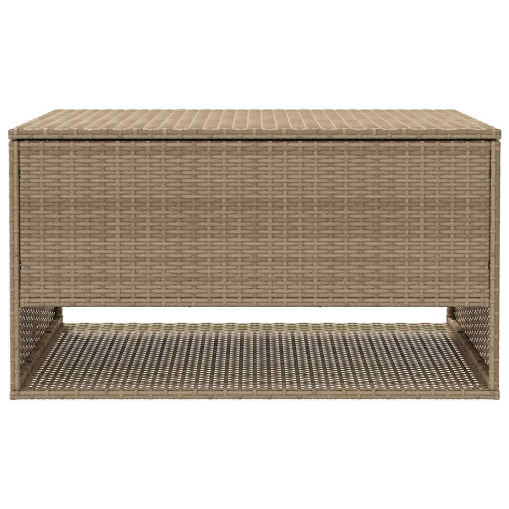Caixa para almofadões de exterior 100x55x55,5 cm vime PE bege
