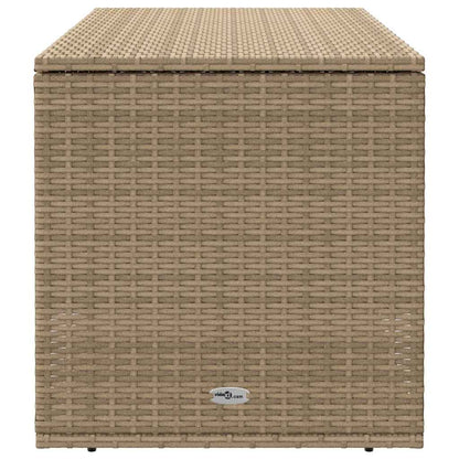Caixa para almofadões de exterior 100x55x55,5 cm vime PE bege