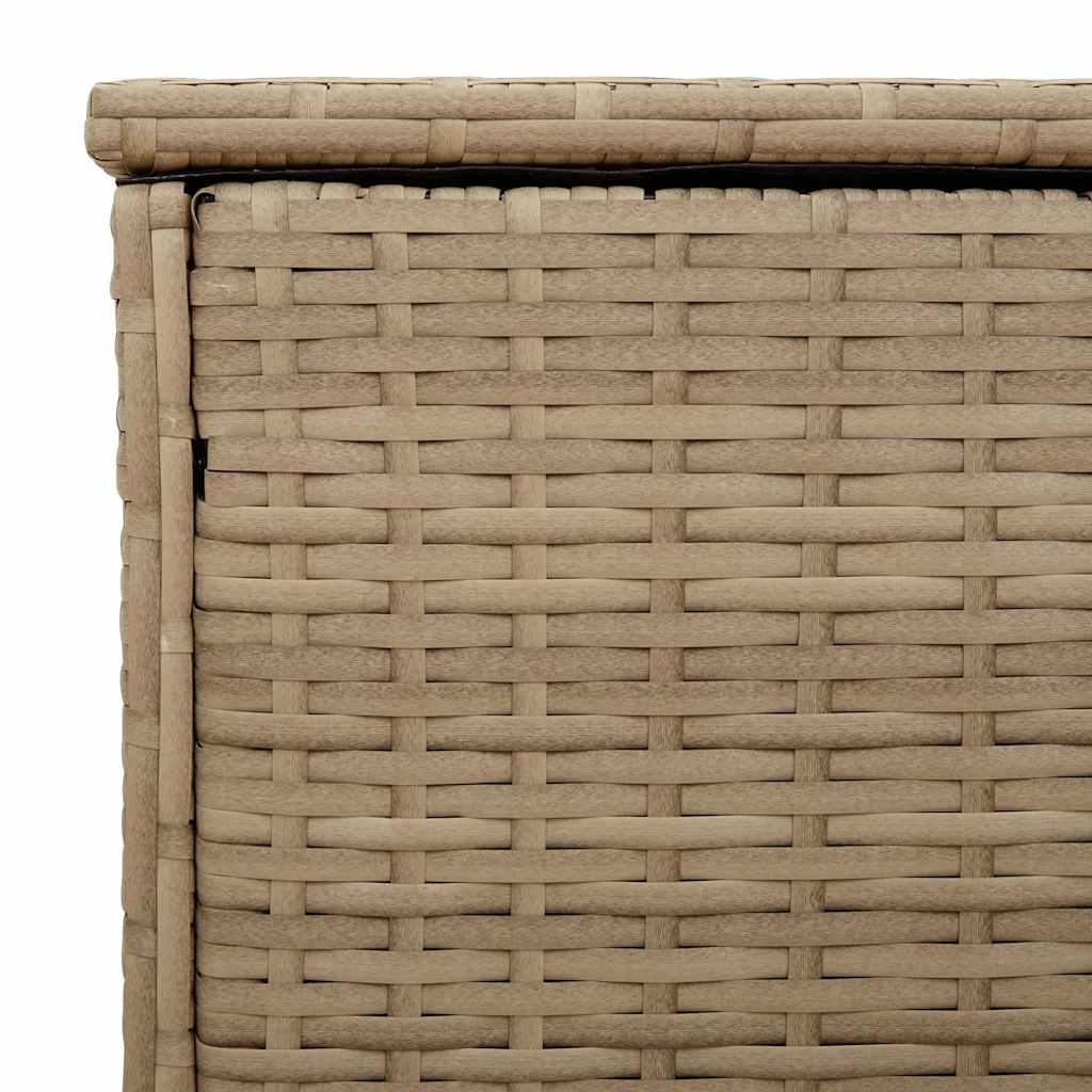 Caixa para almofadões de exterior 100x55x55,5 cm vime PE bege