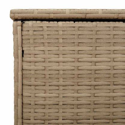 Caixa para almofadões de exterior 100x55x55,5 cm vime PE bege