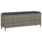 Banco de jardim com almofadão 110x30x40,5 cm vime PE cinzento
