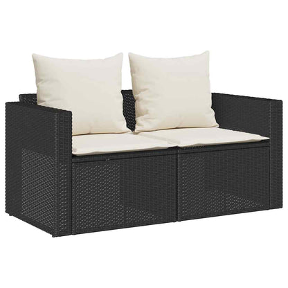 5 pcs conjunto sofás de jardim c/ almofadões empilhável vime PE