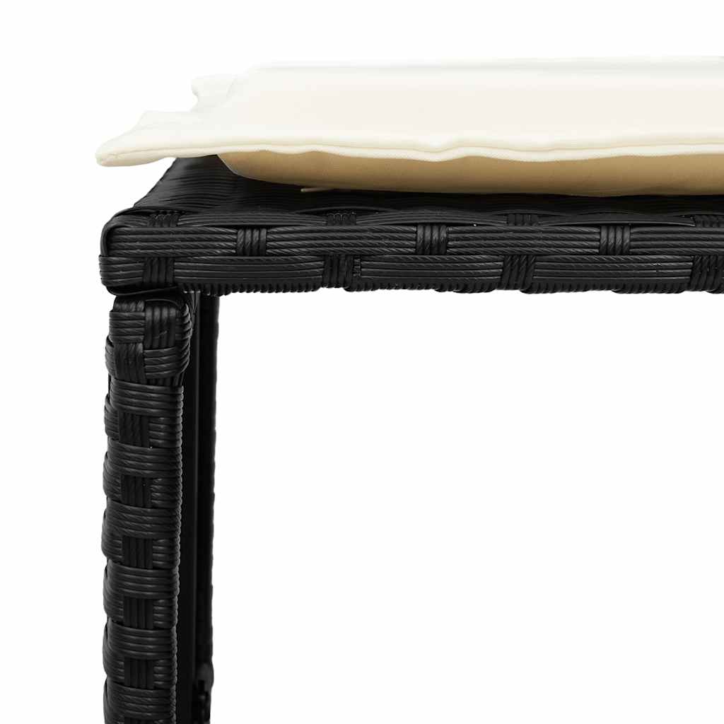 5 pcs conjunto sofás de jardim c/ almofadões empilhável vime PE