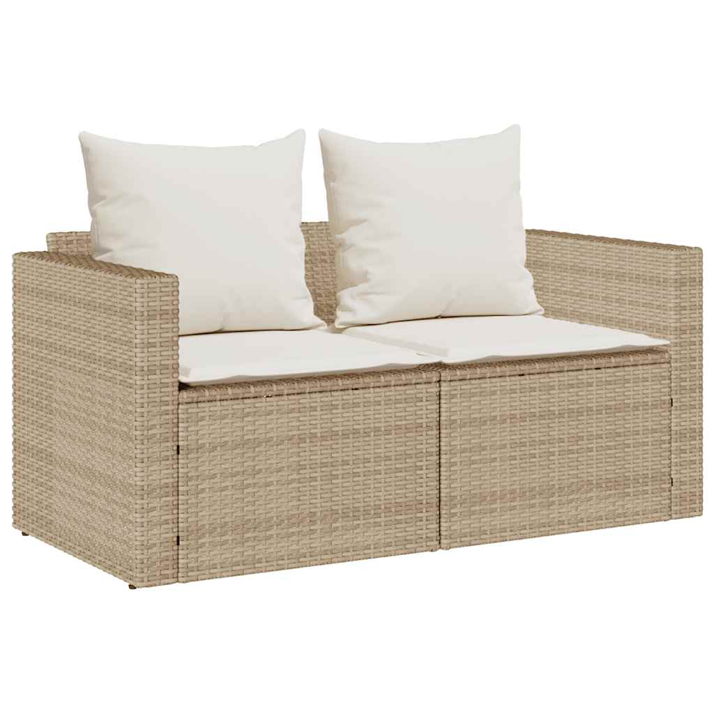 5 pcs conjunto sofás de jardim c/ almofadões empilhável vime PE