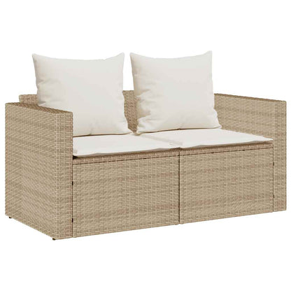 5 pcs conjunto sofás de jardim c/ almofadões empilhável vime PE