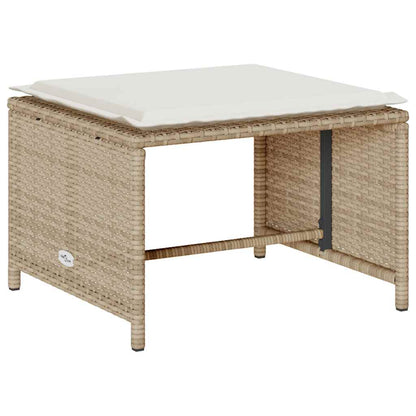 5 pcs conjunto sofás de jardim c/ almofadões empilhável vime PE
