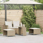 5 pcs conjunto sofás de jardim c/ almofadões empilhável vime PE