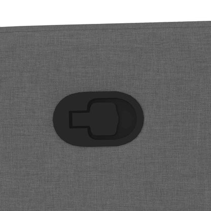 Poltrona reclinável em tecido cinza escuro