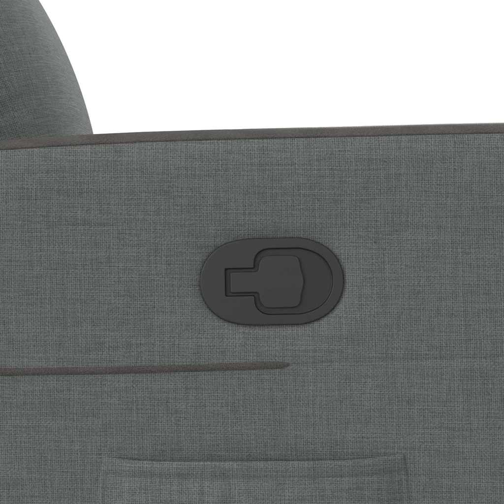 Poltrona reclinável em tecido cinza escuro