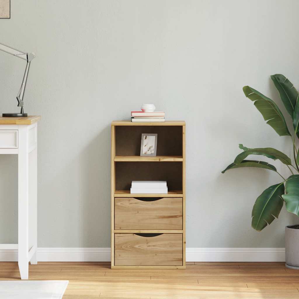 Armário lateral com gavetas 40x24x79 cm pinho de madeira maciça