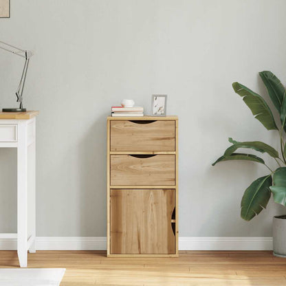 Armário lateral gavetas ODDA 40x24x79 cm pinho de madeira maciça