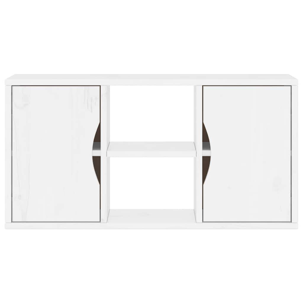 Armário para TV Madeira maciça de pinho Branco