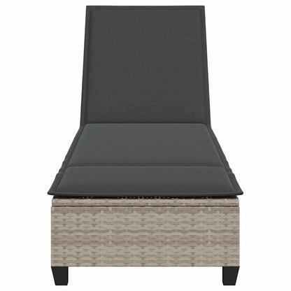 Espreguiçadeira com almofadões 55x200x25,5cm vime PE