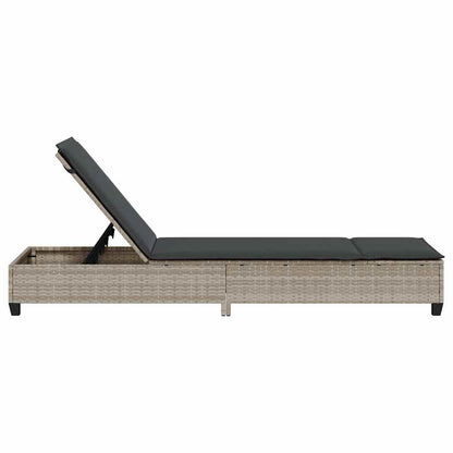Espreguiçadeira com almofadões 55x200x25,5cm vime PE