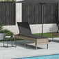 Espreguiçadeira almofadão 55x200x44cm vime PE cinzento-claro