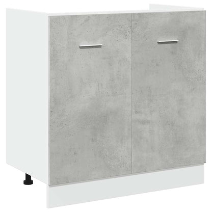 7 pcs conj. móveis casa banho “Lyon” cinza cimento