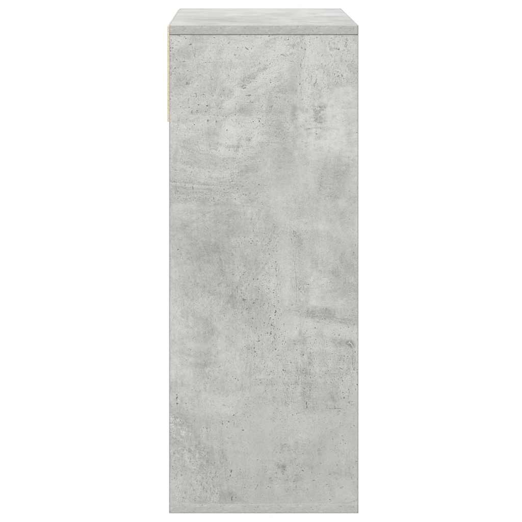 Estante cinzento cimento 66x31x80 cm derivados de madeira