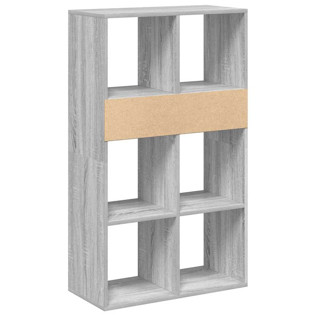 Estante cinzento sonoma 66x31x112 cm derivados de madeira