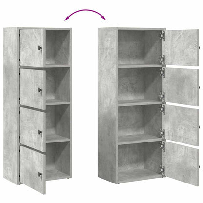 Estante 40x24x102 cm derivados de madeira cinzento cimento